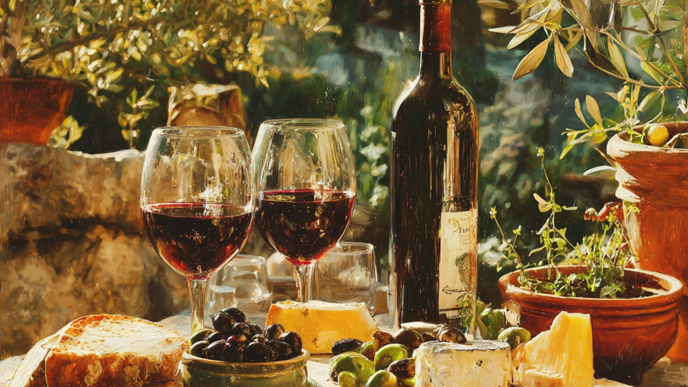 Wein, Käse & Olive | Mediterraner Abend