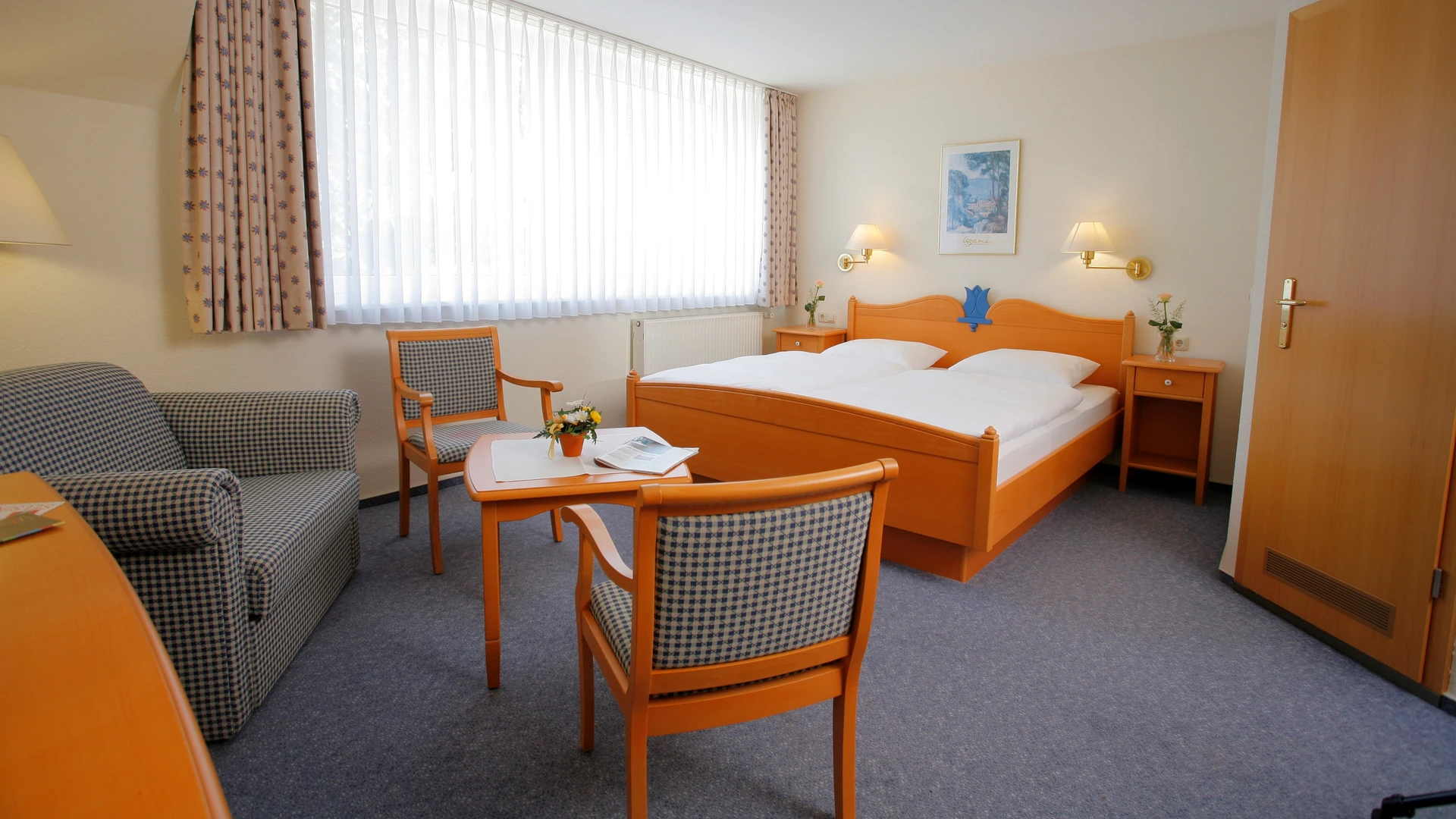 Double room for a relaxing night at the Selsinger Hof