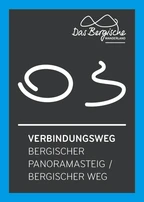 Trail marker connecting path Bergischer Panoramasteig BergischerWeg Trail marker connecting path Bergischer Panoramasteig BergischerWeg