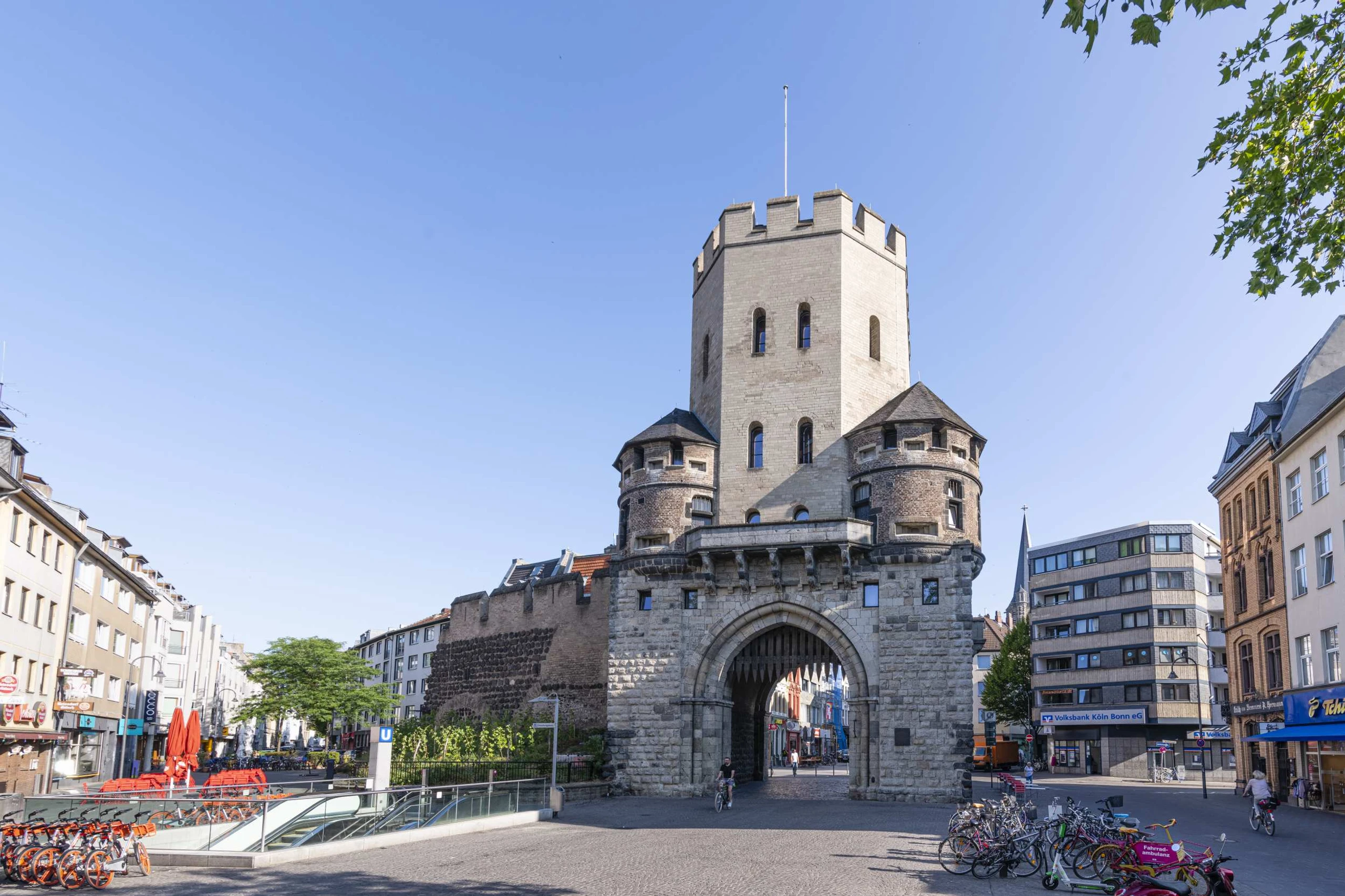 Flanking Gate Severins city gate: one of 4 preserved city gates in Cologne